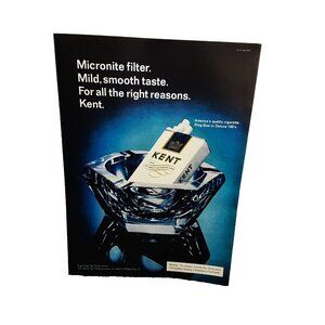 1973 Kent Cigarettes Print Ad Micronite Filter Vintage Tobacco Advertising